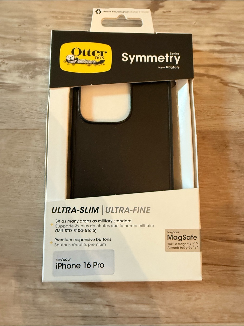 OtterBox Symmetry Series Ultra-Slim MagSafe Case for iPhone 16 Pro - Black